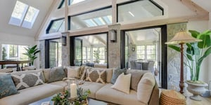 Cantilevered sunroom addition in Reston Virginia